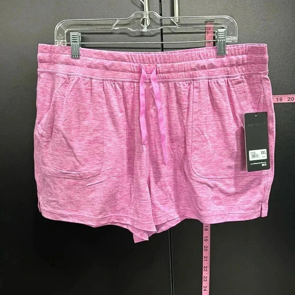 90° By Reflex Athletic shorts,elastic waist,hip pockets,Heathered Cyclamen - Picture 1 of 9